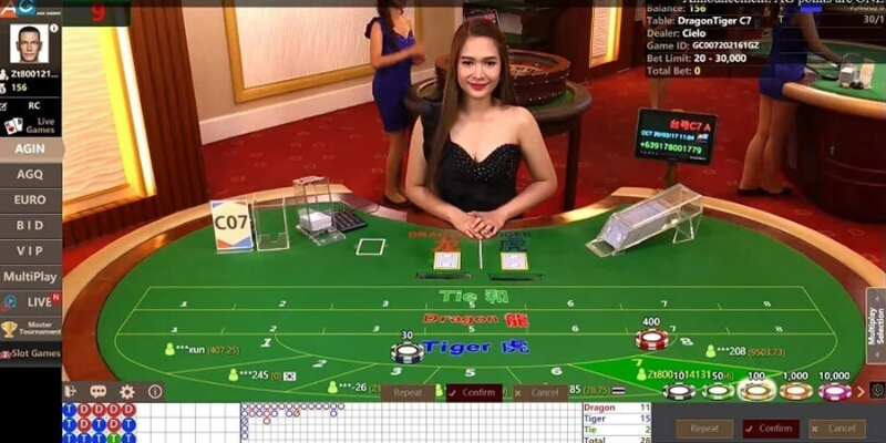 trò chơi tại AG Live Casino